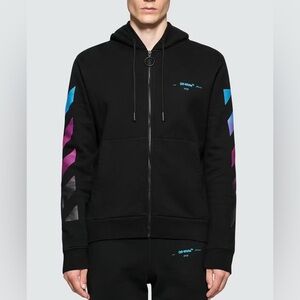 Men’s Black Off-white Gradient Hoodie Size XXL